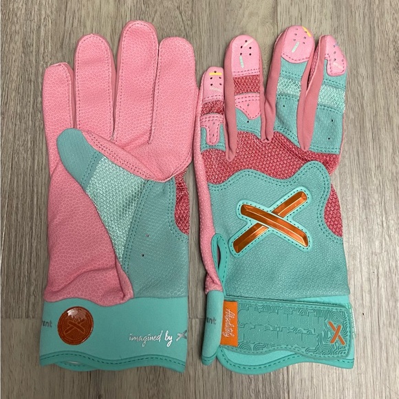 New Aria Absolutely Ridiculous Miami Ice Ice Cream Batting Gloves Men’s Small - Picture 2 of 4